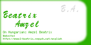 beatrix amzel business card